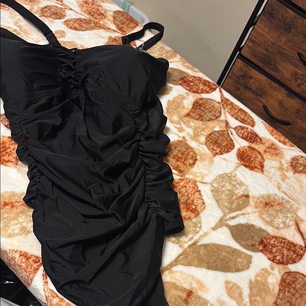 Torrid Black Slim Fit Swimsuit